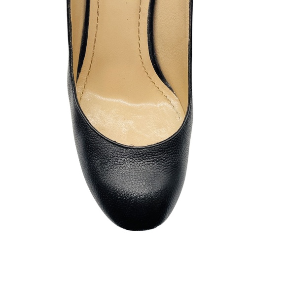 YVES SAINT LAURENT BLACK LEATHER TRIBTOO PLATFORM PUMP - Picture 5 of 9